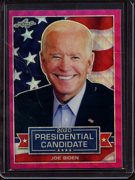 2019 LEAF 2020 PRESIDENTIAL CANDIDATE PRISMATIC WAVE PINK JOE BIDEN 1/10