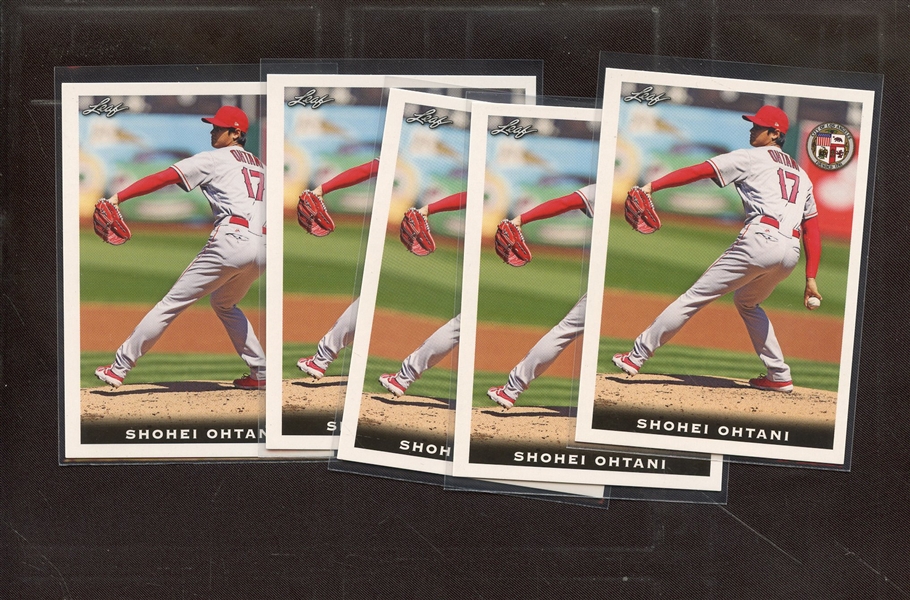 (5) 2018 LEAF NATIONAL SPORTS COLLECTORS CONVENTION NSCC ROOKIE-02 SHOHEI OHTANI