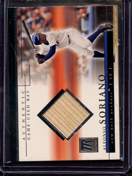 2002 TOPPS RESERVE ALFONSO SORIANO GAME USED BAT