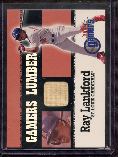 2000 FLEER GAMERS LUMBER RAY LANKFORD GAME USED BAT