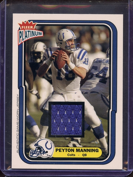 2004 FLEER PLATINUM PEYTON MANNING GAME USED JERSEY 325/765