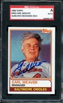 1983 TOPPS 426 SIGNED EARL WEAVER SGC AUTO AUTHENTIC