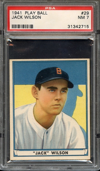 1941 PLAY BALL 29 JACK WILSON PSA NM 7