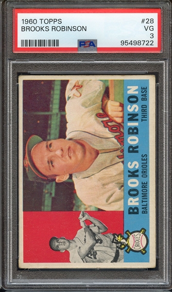 1960 TOPPS 28 BROOKS ROBINSON PSA VG 3