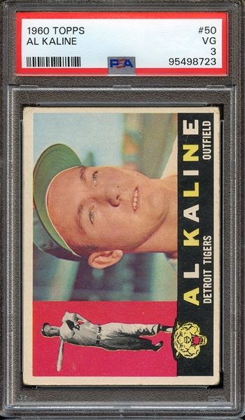 1960 TOPPS 50 AL KALINE PSA VG 3