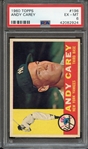 1960 TOPPS 196 ANDY CAREY PSA EX-MT 6