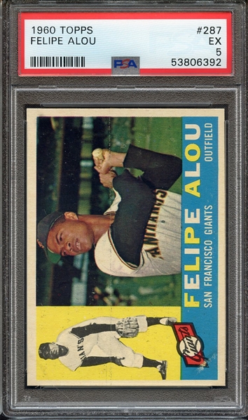 1960 TOPPS 287 FELIPE ALOU PSA EX 5