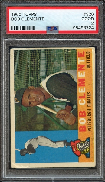 1960 TOPPS 326 BOB CLEMENTE PSA GOOD 2