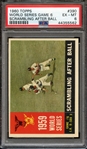 1960 TOPPS 390 WORLD SERIES GAME 6 SCRAMBLING AFTER BALL PSA EX-MT 6