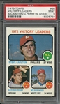 1973 TOPPS 66 VICTORY LEADERS S.CARLTON/G.PERRY/W.WOOD PSA MINT 9