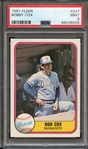 1981 FLEER 247 BOBBY COX PSA MINT 9