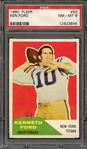 1960 FLEER 50 KEN FORD PSA NM-MT 8