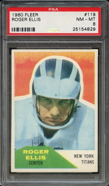 1960 FLEER 119 ROGER ELLIS PSA NM-MT 8