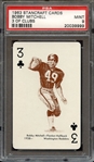 1963 STANCRAFT PLAYING CARDS BOBBY MITCHELL 3 OF CLUBS PSA MINT 9