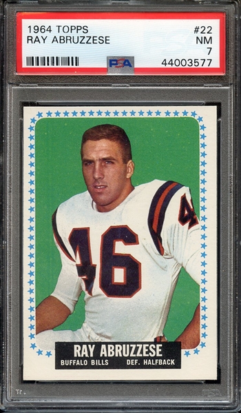 1964 TOPPS 22 RAY ABRUZZESE PSA NM 7