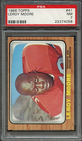 1966 TOPPS 41 LEROY MOORE PSA NM 7