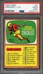 1966 TOPPS 61 CHECKLIST 1-61 PSA GOOD 2 (MK)