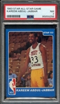 1983 STAR ALL-STAR GAME KAREEM ABDUL-JABBAR PSA NM 7