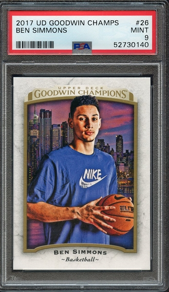 2017 UPPER DECK GOODWIN CHAMPIONS 26 BEN SIMMONS PSA MINT 9