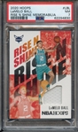 2020 PANINI HOOPS RISE N SHINE MEMORABILIA LBL LaMELO BALL RISE N SHINE MEMORABILIA PSA NM 7