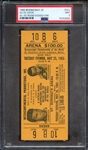 1965 BOXING-FULL FULL ALI VS. LISTON ALI 1ST ROUND KO/GOLD VAR. PSA MINT 9