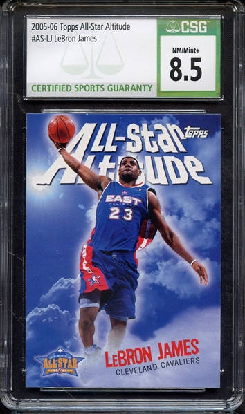 2005 TOPPS ALL STAR ALTITUDE LEBRON JAMES CSG NM-MT+ 8.5