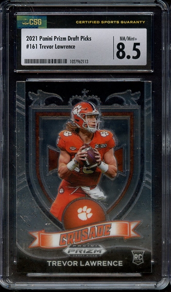 2021 PANINI PRIZM DRAFT PICKS 161 TREVOR LAWRENCE CSG NM-MT+ 8.5