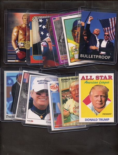 DONALD J TRUMP ACEO SET (12 DIFFERENT CARDS)