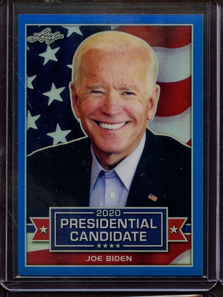 2019 LEAF 2020 PRESIDENTIAL CANDIDATE PRISMATIC BLUE JOE BIDEN 14/35