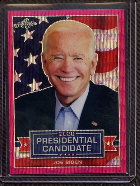 2019 LEAF 2020 PRESIDENTIAL CANDIDATE PRISMATIC WAVE PINK JOE BIDEN 10/10