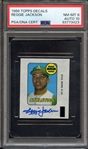 1969 TOPPS DECALS SIGNED REGGIE JACKSON PSA NM-MT 8 PSA/DNA AUTO 10