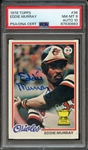 1978 TOPPS 36 SIGNED EDDIE MURRAY PSA NM-MT 8 PSA/DNA AUTO 10