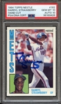 1984 TOPPS NESTLE 182 SIGNED DARRYL STRAWBERRY PSA GEM MT 10 PSA/DNA AUTO 10