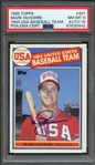 1985 TOPPS 401 SIGNED MARK MCGWIRE PSA NM-MT 8 PSA/DNA AUTO 10