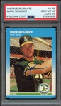 1987 FLEER UPDATE U76 SIGNED MARK MCGWIRE PSA GEM MT 10 PSA/DNA AUTO 10