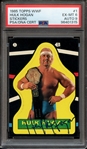 1985 TOPPS WWF STICKERS 1 SIGNED HULK HOGAN PSA EX-MT 6 PSA/DNA AUTO 10