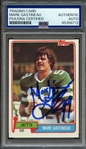 1981 TOPPS 342 SIGNED MARK GASTINEAU PSA/DNA AUTO AUTHENTIC