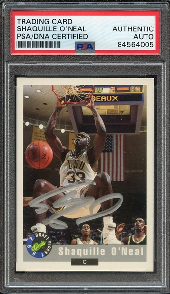 1992 CLASSIC 1 SIGNED SHAQUILLE O'NEAL PSA/DNA AUTO AUTHENTIC