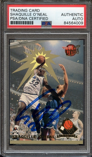 1992 ULTRA REJECTOR 4 SIGNED SHAQUILLE O'NEAL PSA/DNA AUTO AUTHENTIC