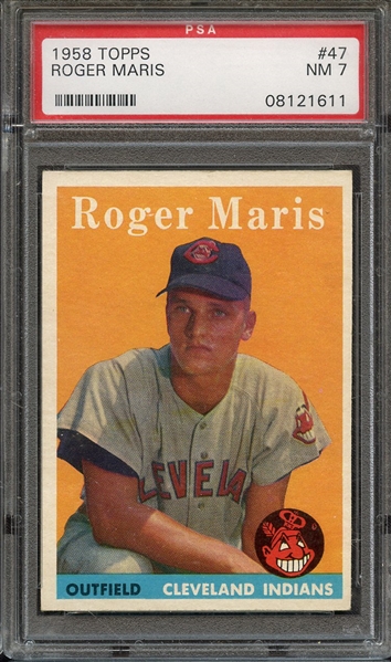 1958 TOPPS 47 ROGER MARIS PSA NM 7