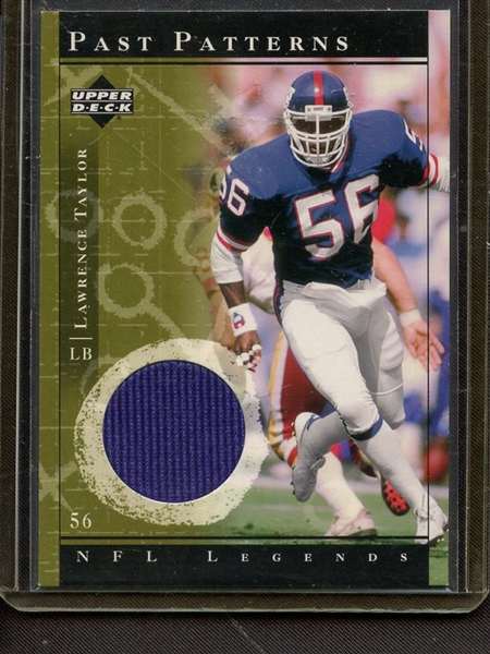 2001 UPPER DECK PAST PATTERNS LAWRENCE TAYLOR GAME USED JERSEY