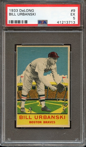 1933 DELONG 9 BILL URBANSKI PSA EX 5