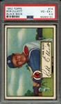 1952 TOPPS 14 BOB ELLIOTT BLACK BACK PSA VG-EX+ 4.5