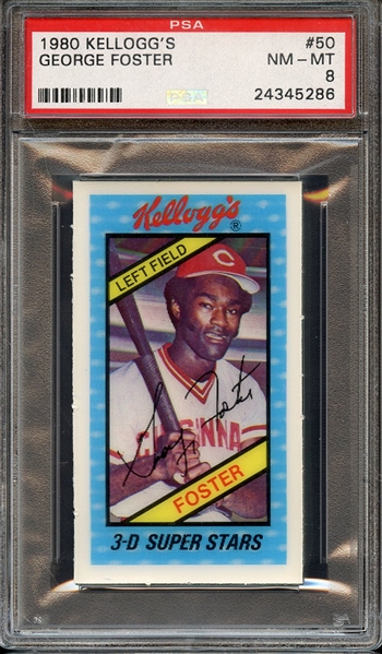 1980 KELLOGG'S 50 GEORGE FOSTER PSA NM-MT 8