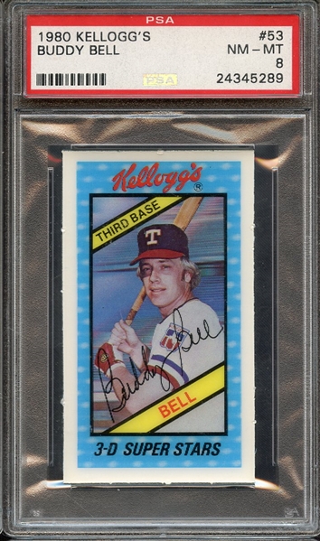 1980 KELLOGG'S 53 BUDDY BELL PSA NM-MT 8