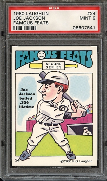 1980 LAUGHLIN FAMOUS FEATS 24 JOE JACKSON PSA MINT 9