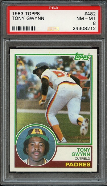 1983 TOPPS 482 TONY GWYNN PSA NM-MT 8