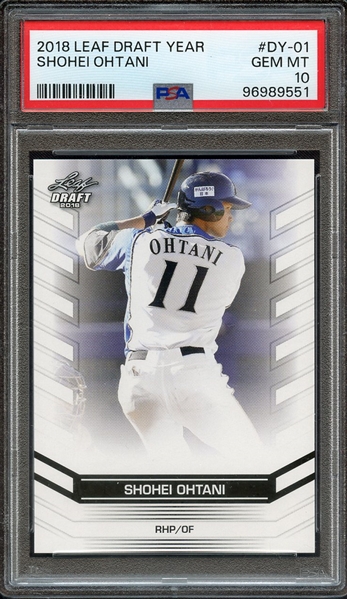 2018 LEAF DRAFT YEAR DY-01 SHOHEI OHTANI PSA GEM MT 10