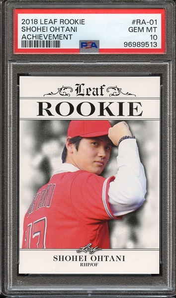 2018 LEAF ROOKIE ACHIEVEMENT RA-01 SHOHEI OHTANI PSA GEM MT 10