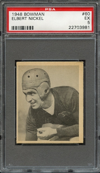 1948 BOWMAN 60 ELBERT NICKEL PSA EX 5